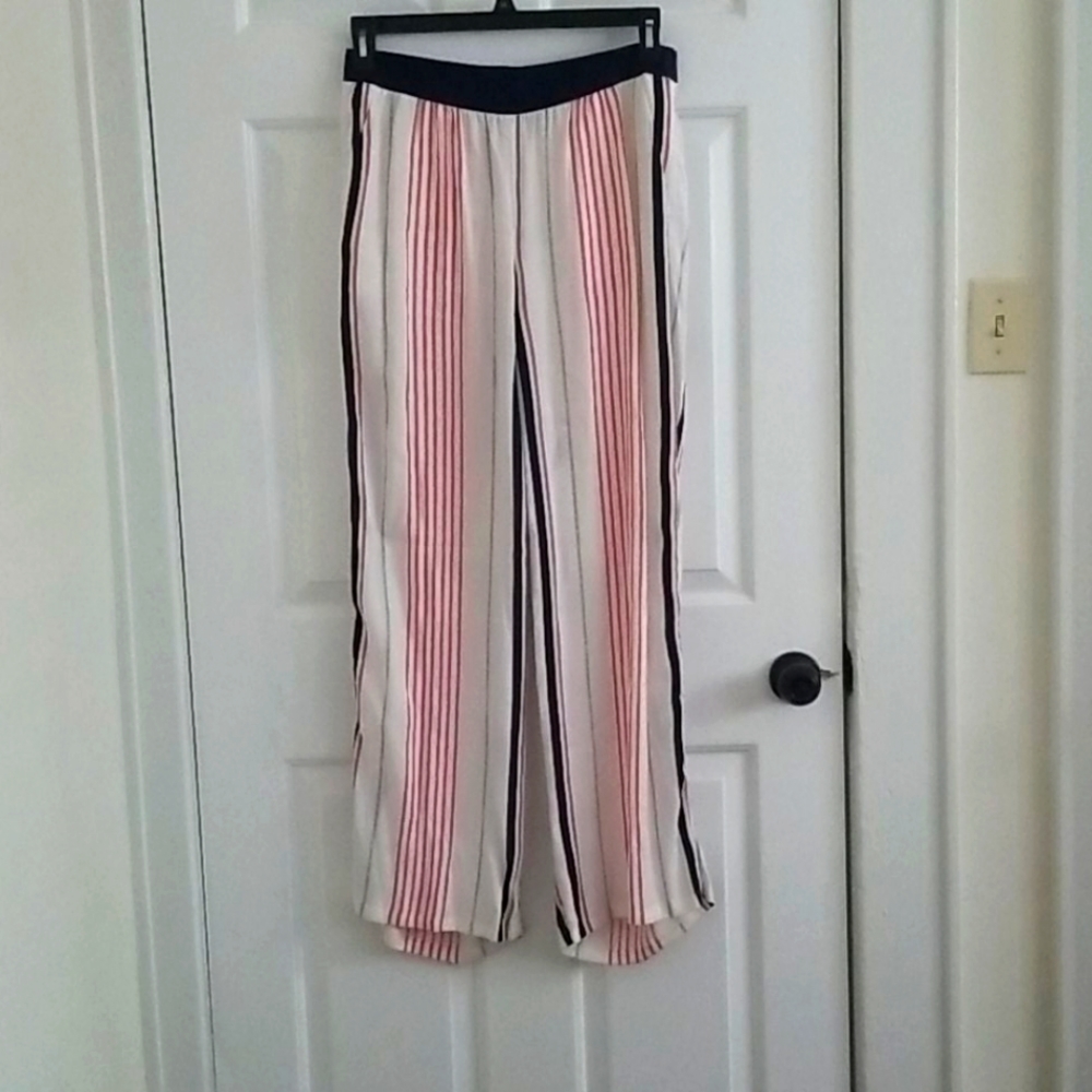 Wide lagged,  Xpress slacks with satin detail wais